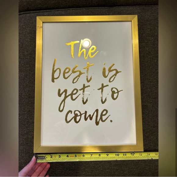 Gold Leaf Wall Decor, “The Best is Yet to Come” - Picture 6 of 6